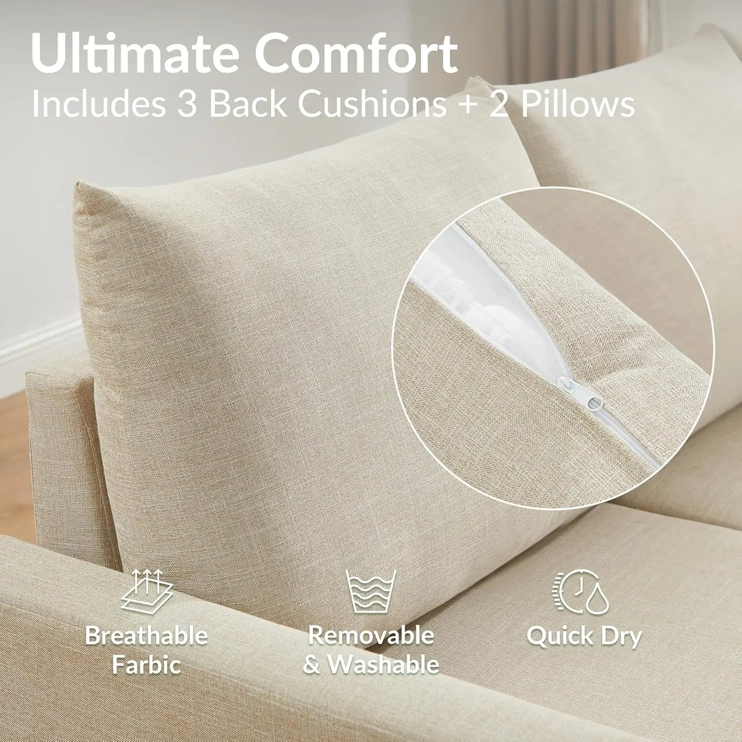 L Shaped Convertible Sleeper Sofa Bed Sectional Couch USB Charging