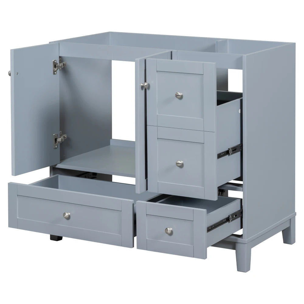 36 Inch Modern Bathroom Vanity with USB Charging and Ample Storage