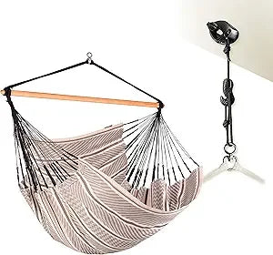 XL King Habana Cotton Hammock Chair with Suspension Kit for Indoor Use