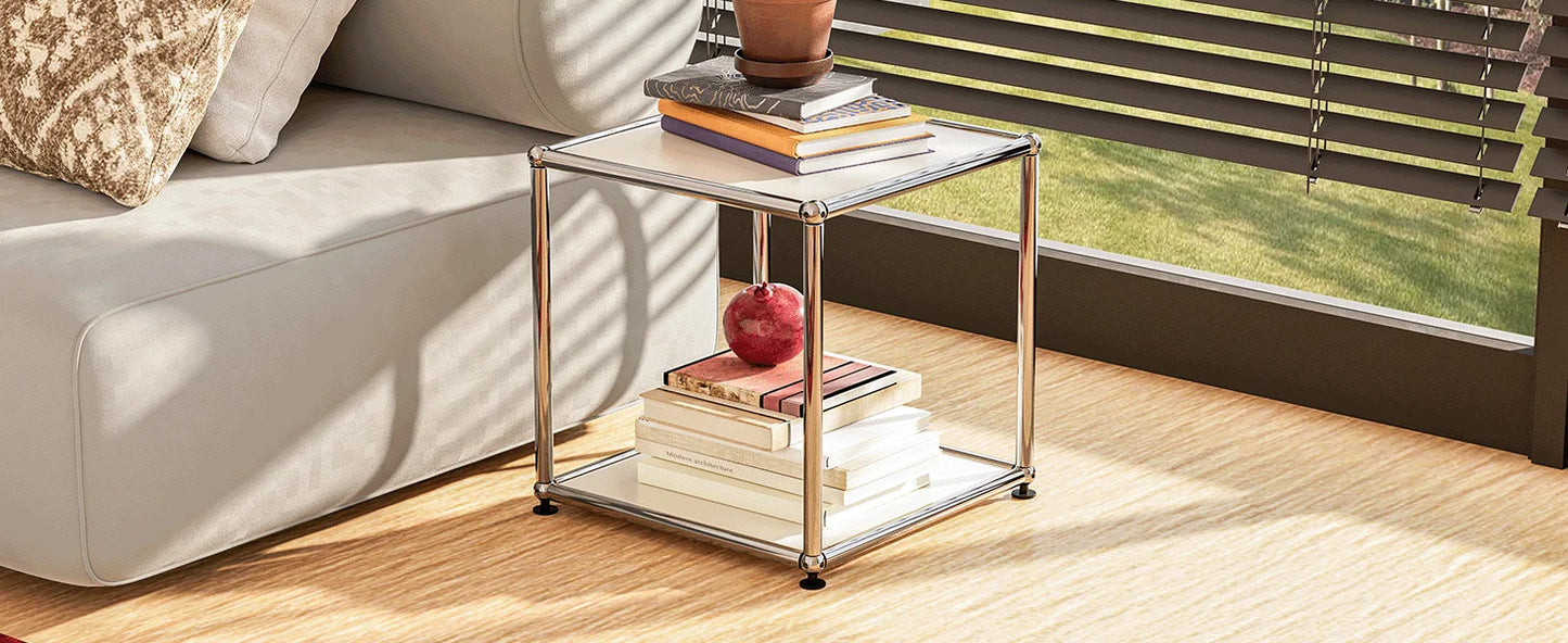 Modern Stainless Steel Storage Cabinet Organizer for Living Room Office