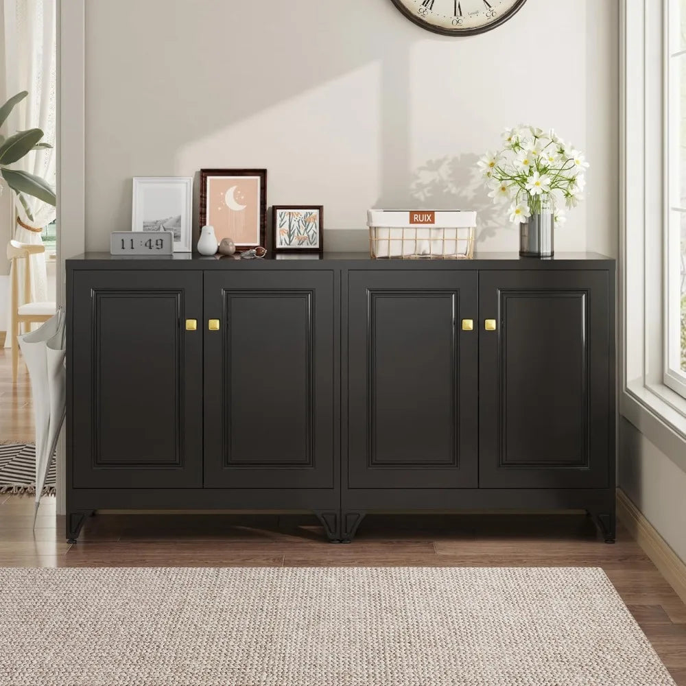 Coffee Bar Cabinet Kitchen Storage Adjustable Shelf Sideboard Buffet