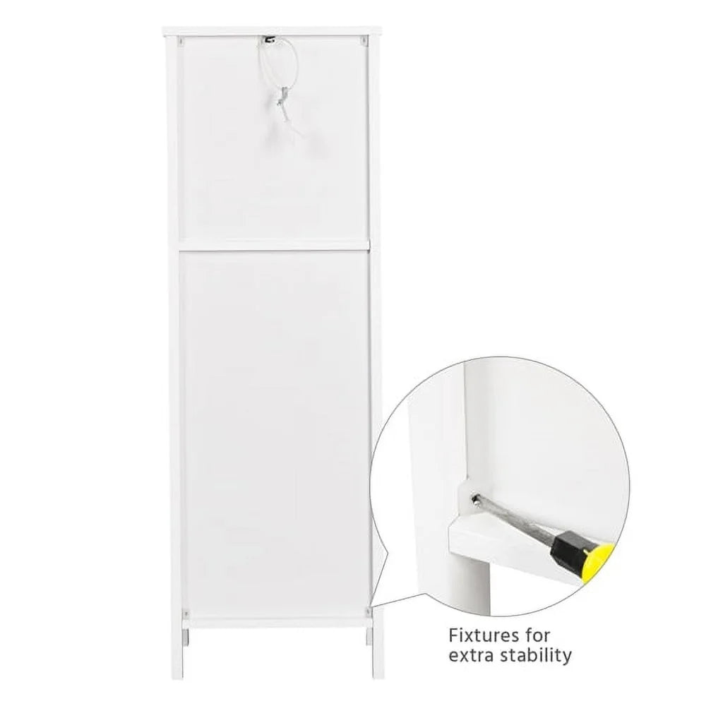 Adjustable Modern 3 Tier Bathroom Storage Cabinet Freestanding Organizer