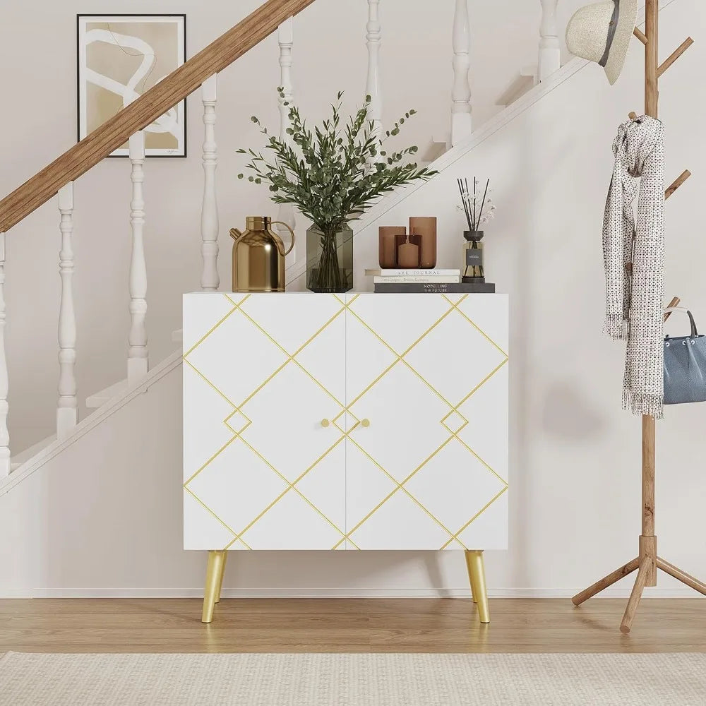 Modern Sideboard Buffet Cabinet 2 Doors Storage for Living Room Kitchen