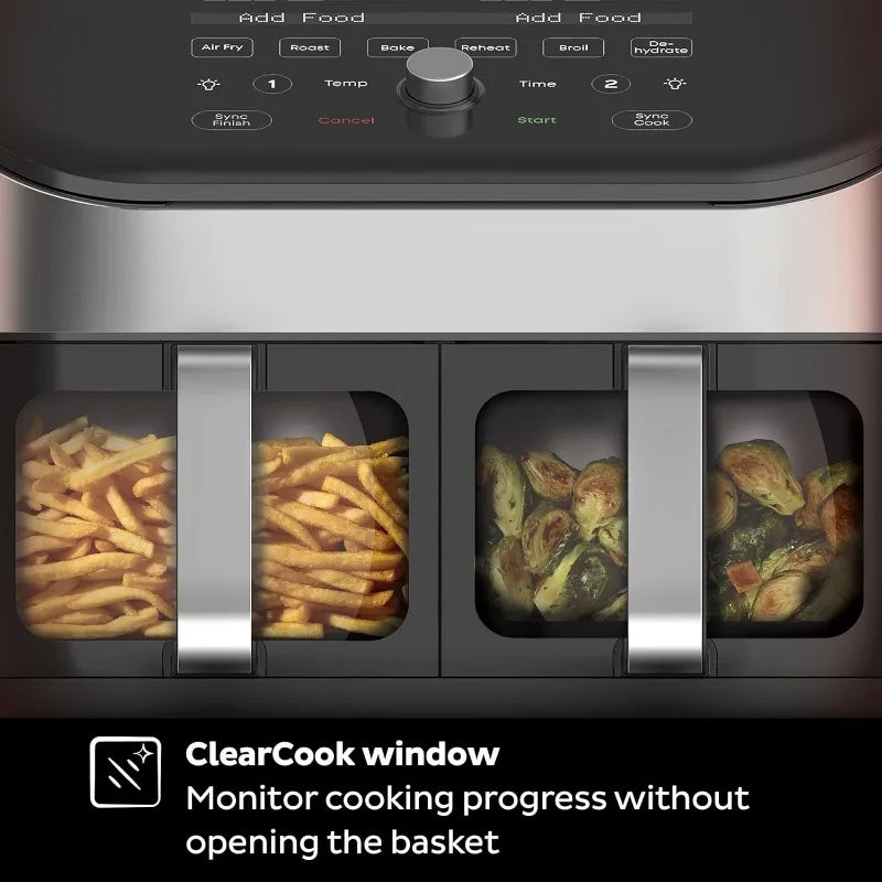 Ljustra Instant Pot Vortex Plus XL 8QT ClearCook Air Fryer 8-in-1 Functions