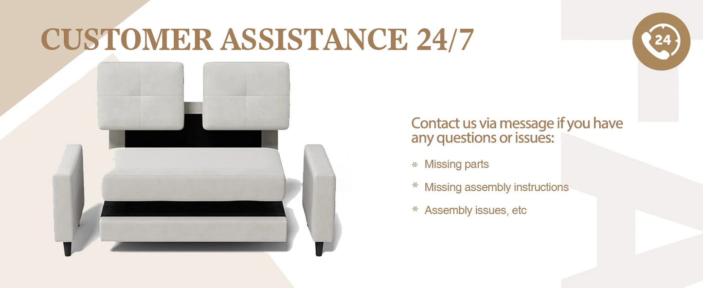 Ljustra Loveseat Sofa Small Spaces 53 Inch Compact Couch