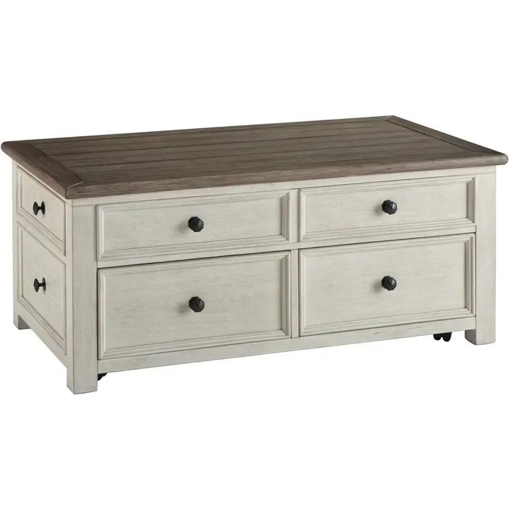 Cute Coffee Table for Living Room Farmhouse Lift Top with Drawers