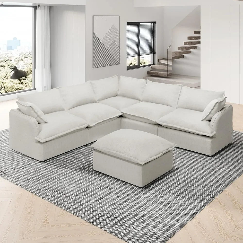 Ljustra Cloud Modular Sectional Sofa 6 Seaters Convertible Couch