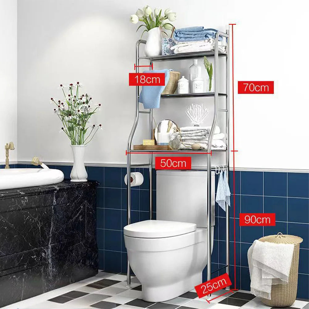 Over Toilet Storage Shelf 2/3 Tier Freestanding Bathroom Organizer