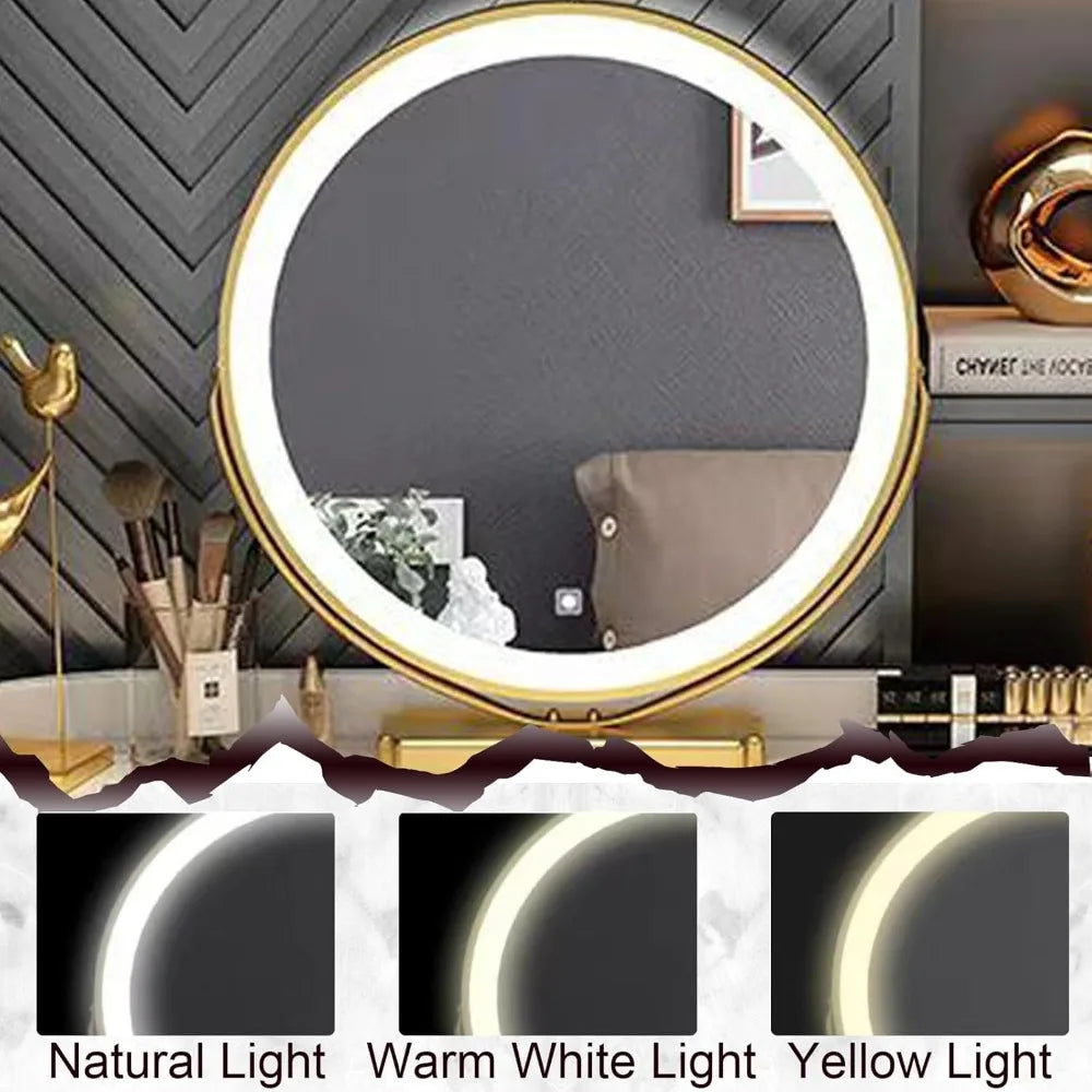 Ljustra Dressing Table with Mirror and Chair Set Vanity Makeup Desk