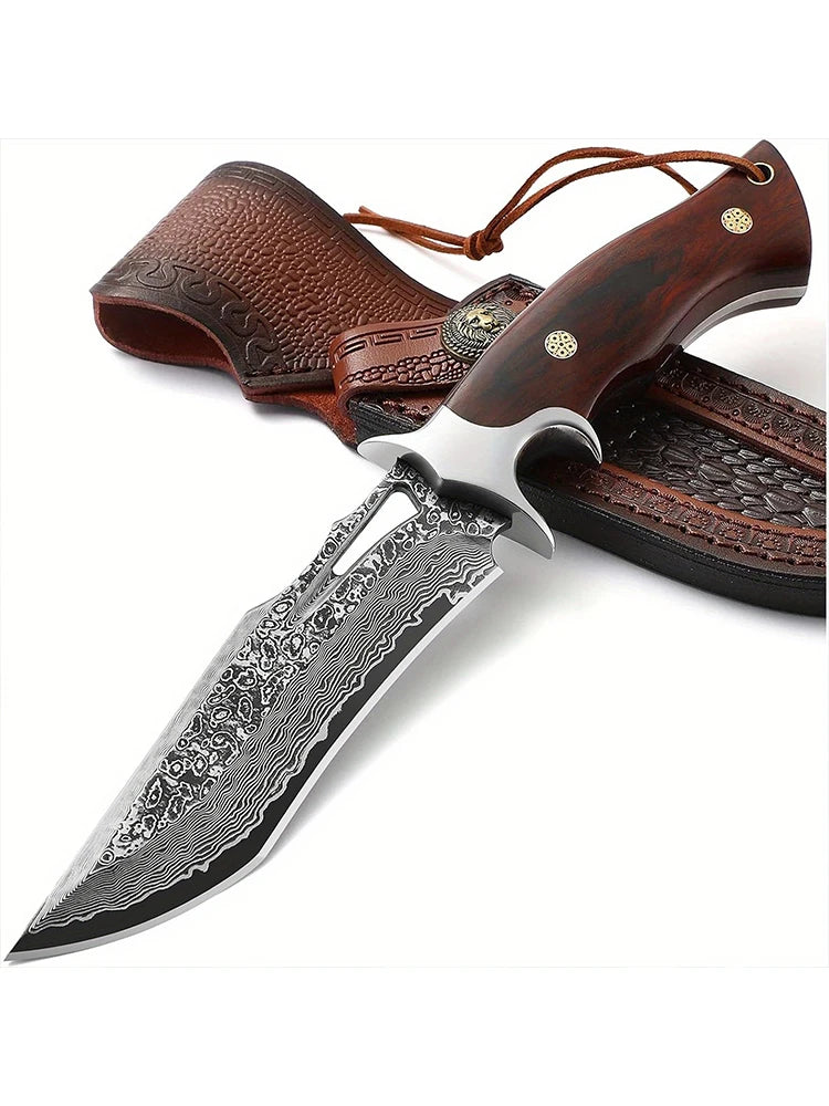 Large Damascus Stainless Steel Knife Sharp Convenient Carry Durable