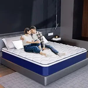 Ljustra 12 Inch Hybrid Queen Mattress Gel Memory Foam Pocket Springs