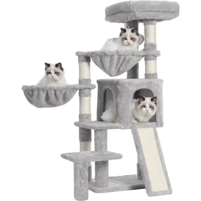 HOME Cat Tree Tower with Condo 2 Baskets Large Platform Scratch Posts