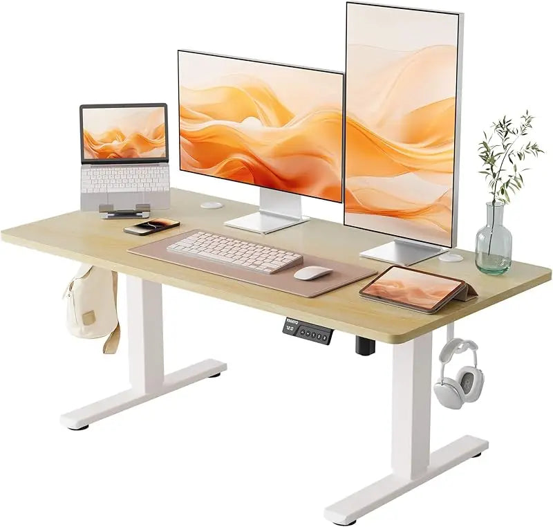 Low Height Adjustable Electric Desk for Short People 55x24 Inches