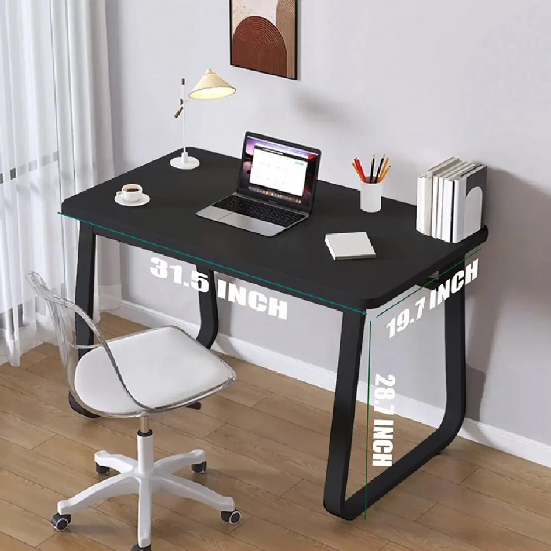 Ljustra Modern Simple White Computer Desk Small Writing Table for Office