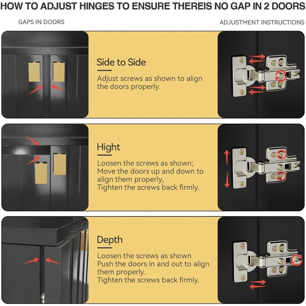 Ljustra Kitchen Pantry Cabinet 71" Hutch with Countertop Power Outlet