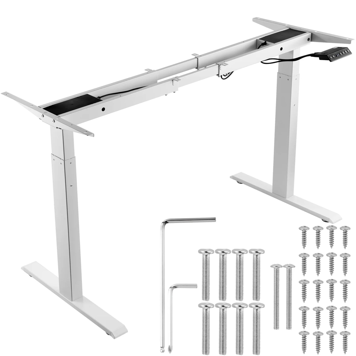 Ljustra Electric Standing Desk Frame Ergonomic DIY Workstation Black White