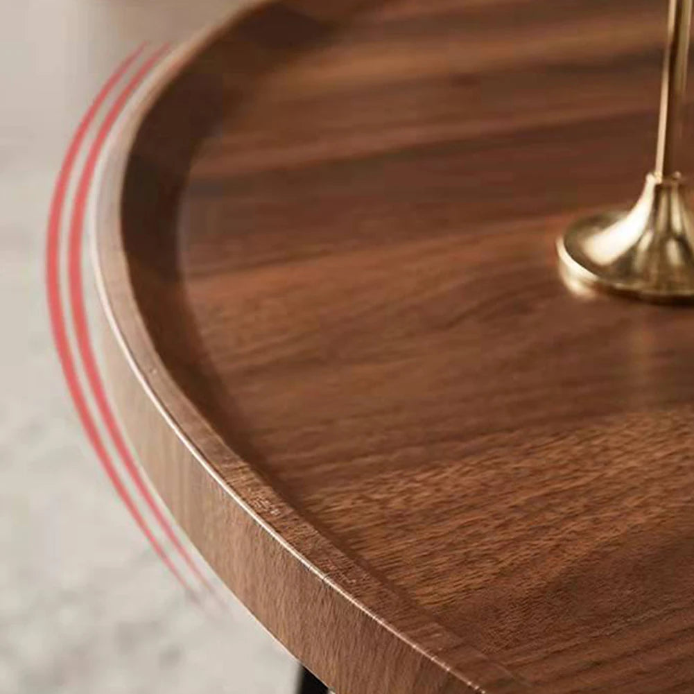 Nesting Coffee Table Set Modern Round Walnut End Tables Living Room