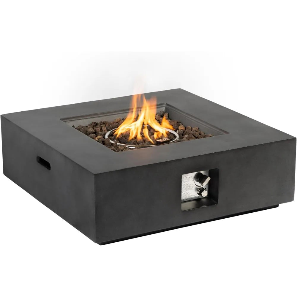 35 Inch Outdoor Propane Fire Pit Table Smokeless Design 50000 BTU