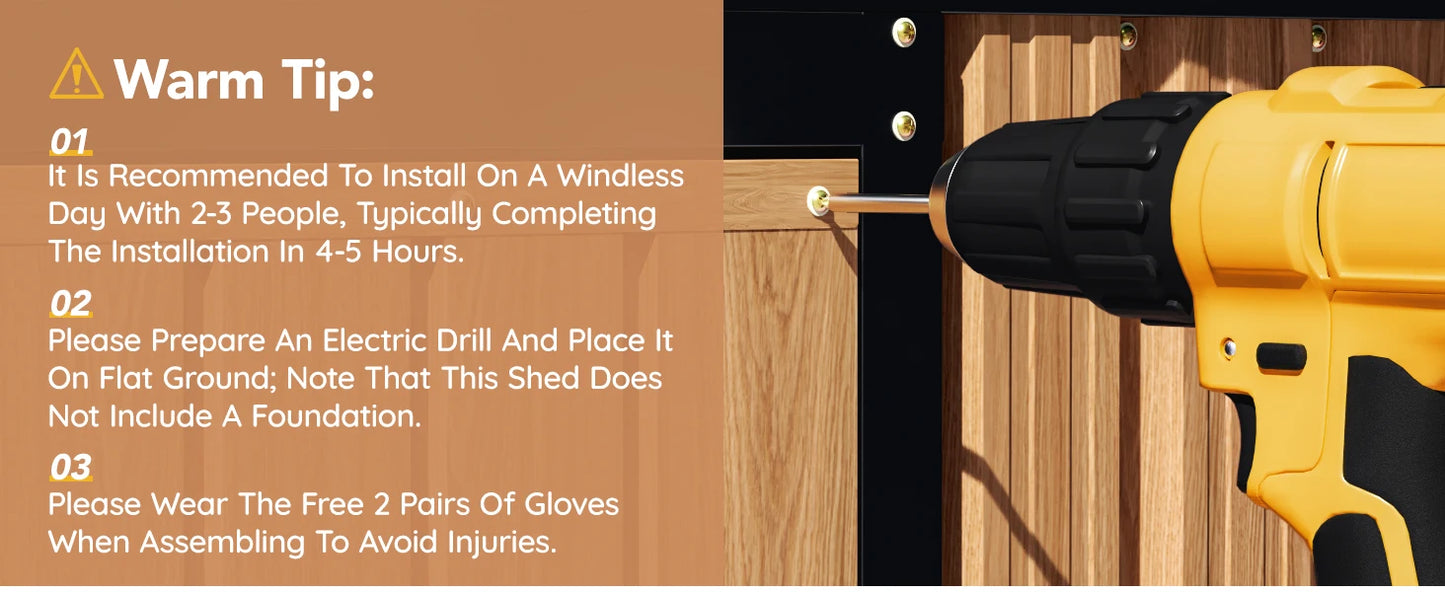 6X4FT Garden Storage Shed Lockable Durable Metal Tool Shed for Outdoors
