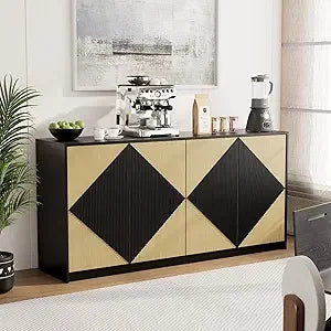 65 Inch Modern Buffet Cabinet Storage Sideboard Media Console