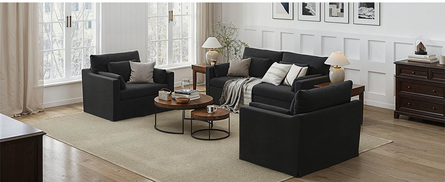 Ljustra Luxury Living Room Sofa Comfortable Couch Washable Cover