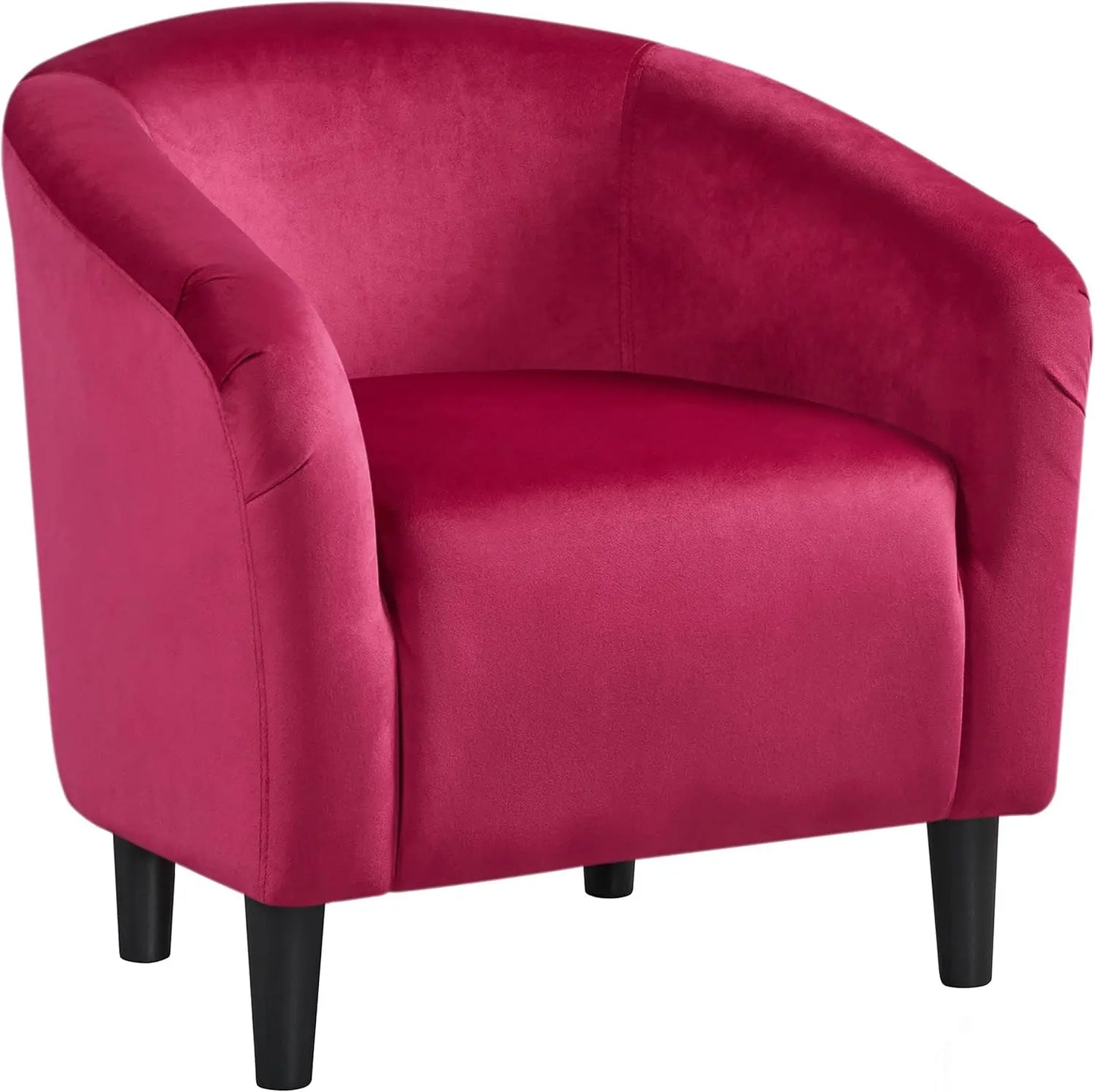 Living Room Velvet Accent Barrel Chair with Armrest for Bedroom