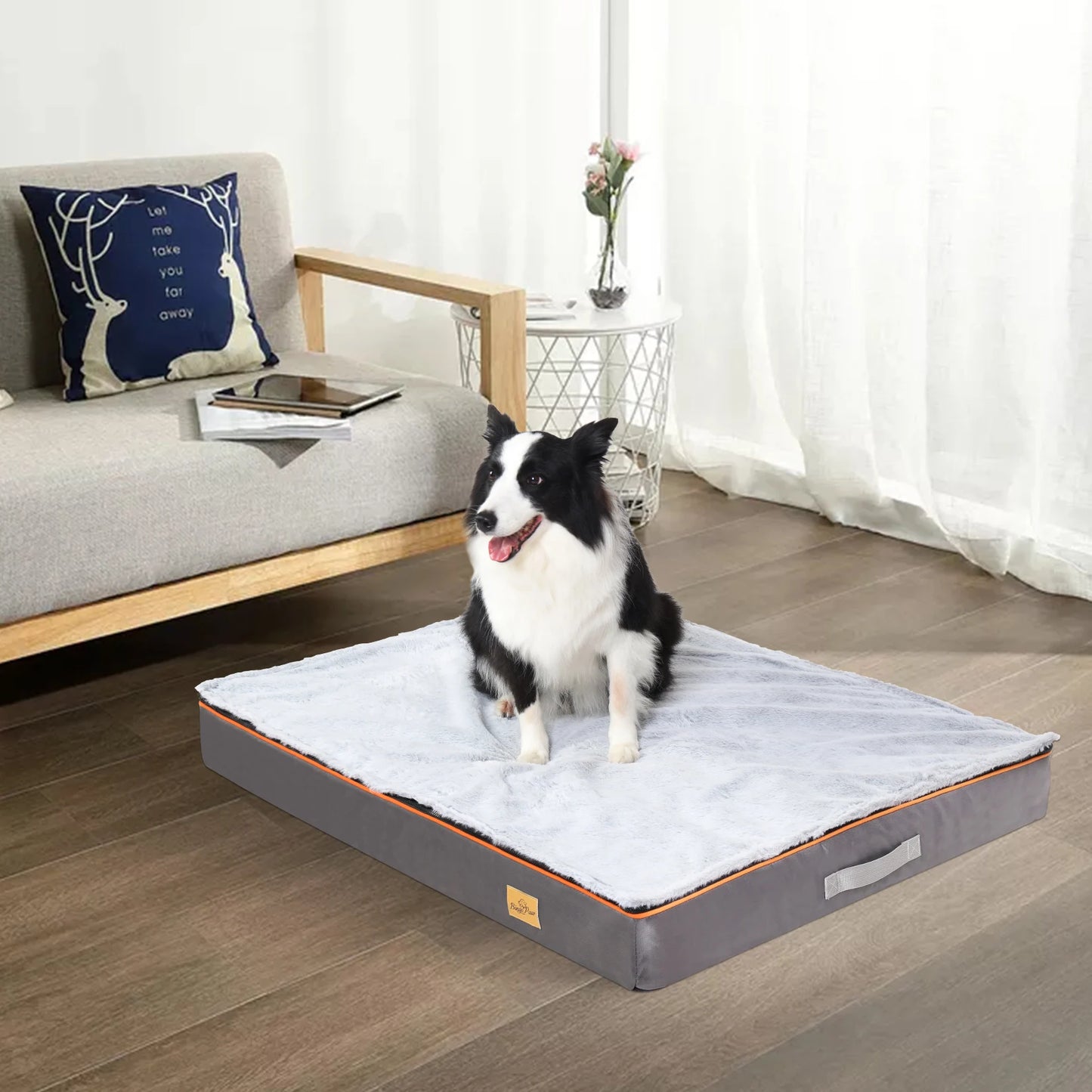 Large Orthopedic Dog Bed Washable Foam Cushion for Pets