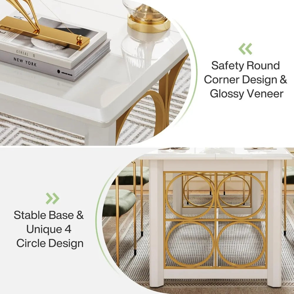 Executive Office Desk 63 Inch Glossy Surface Large Computer Table