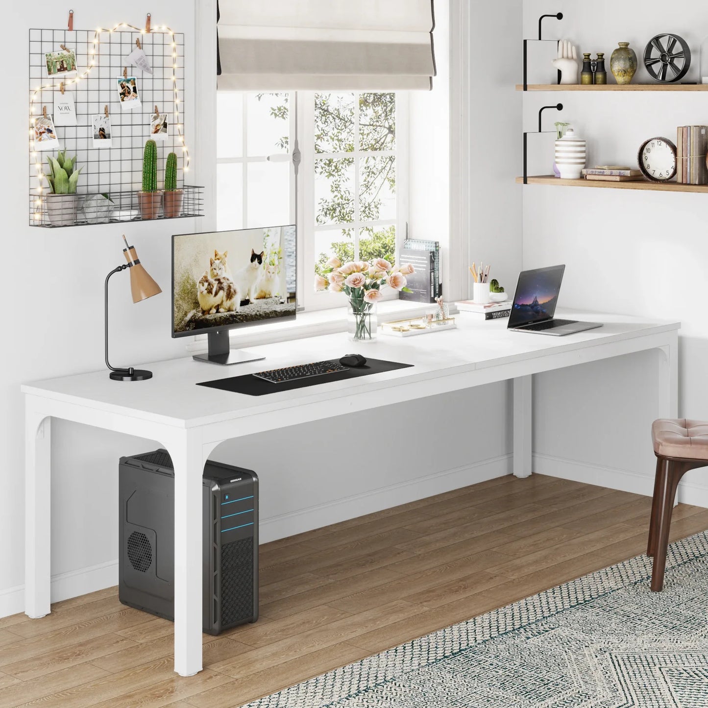 Ljustra 78.7 Inch Extra Long Computer Desk for Home Office Workstation