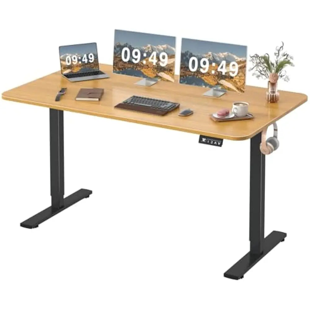Electric Height Adjustable Desk 55x24 Inches Sit Stand Memory Preset