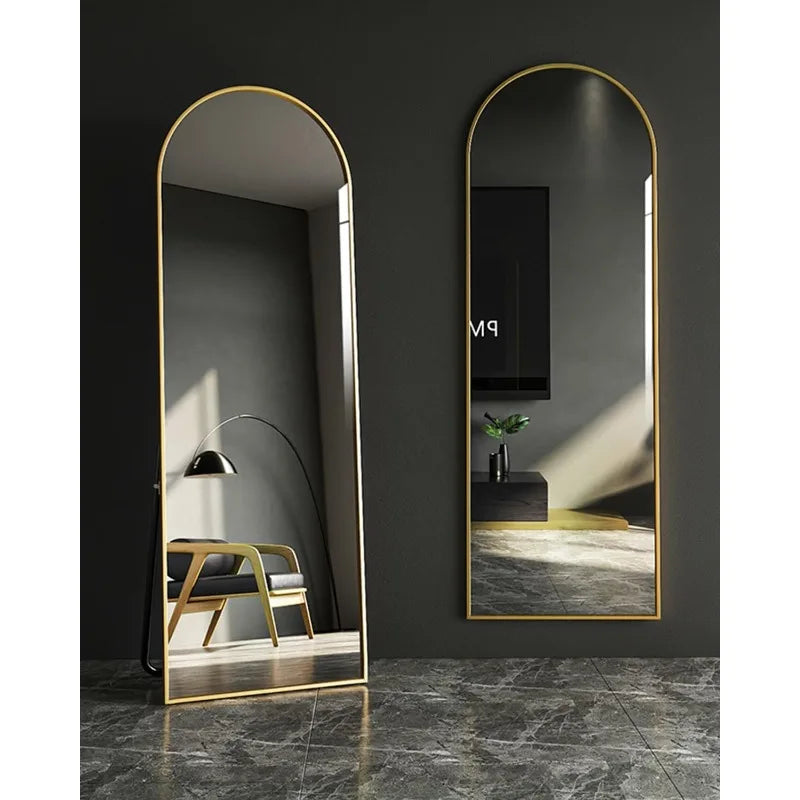 Full Length Floor Mirror with Stand 18x58 Large Wall Mirror Gold