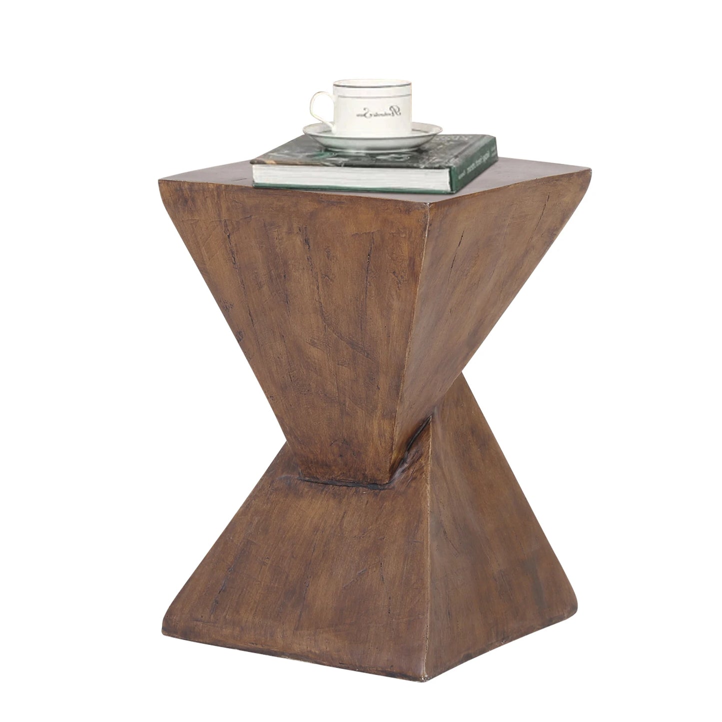 Lightweight Concrete Accent Table Modern Side Table Indoor Outdoor