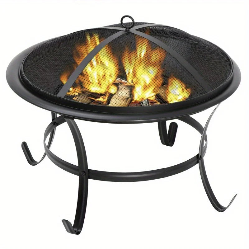 22 Inch Outdoor Patio Firepit Garden Bowl BBQ Grill for Backyard