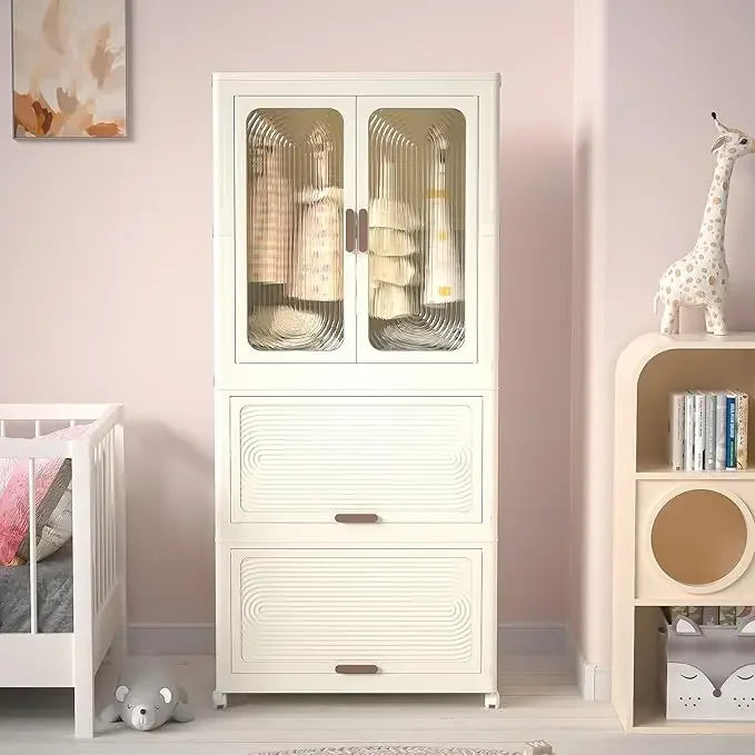 Portable Wardrobe Closet Organizer Collapsible Storage for Clothes