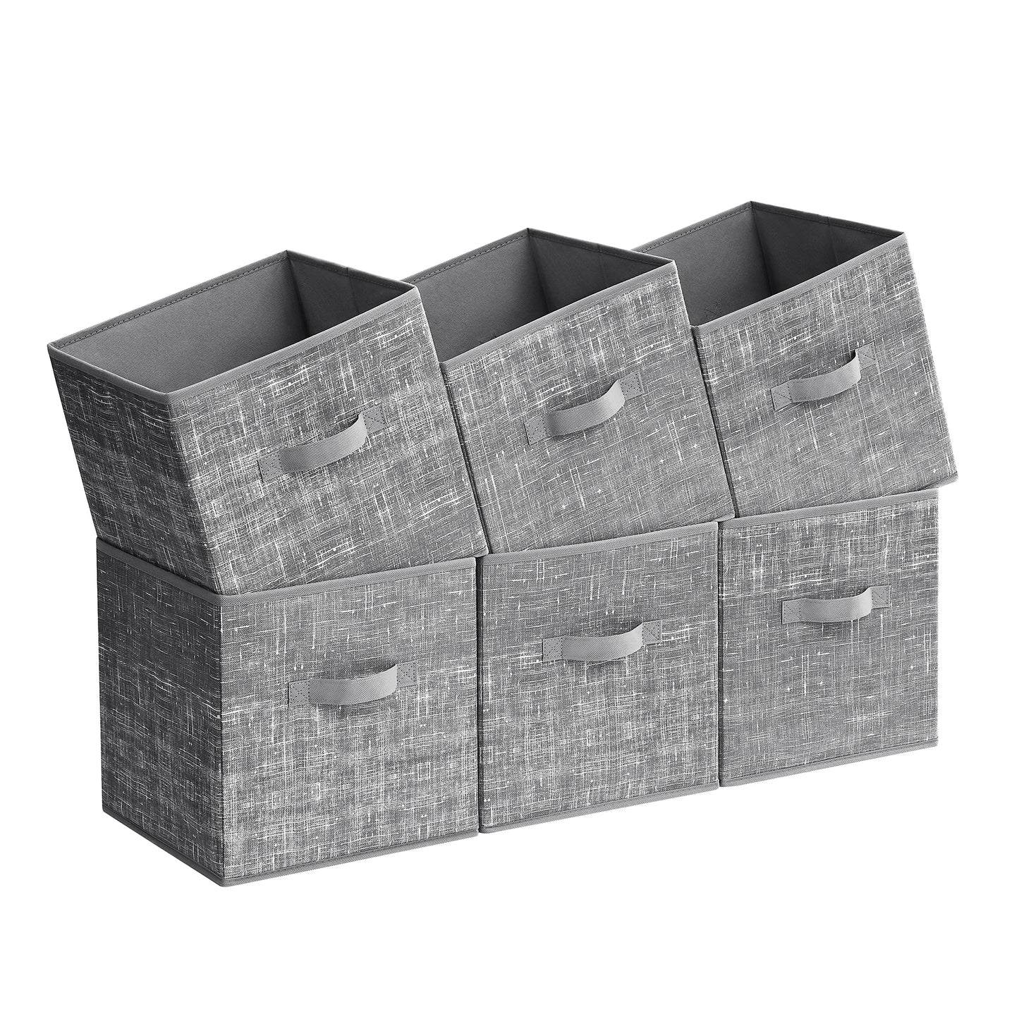 Ljustra Storage Cubes Set of 6 Foldable Non-Woven Fabric Bins Organizers