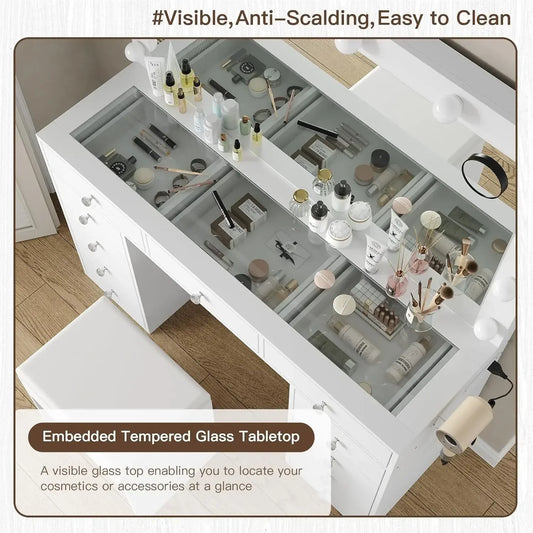 Limited Time Offer Free Shipping Makeup Vanity Desk with LED Lights
