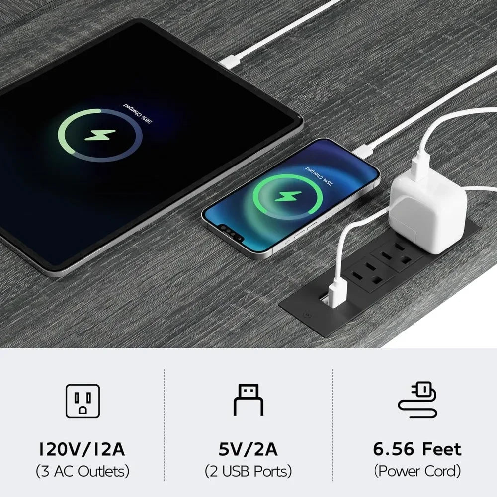 L Shaped Desk with File Cabinet Corner Computer Desk Home Office Table