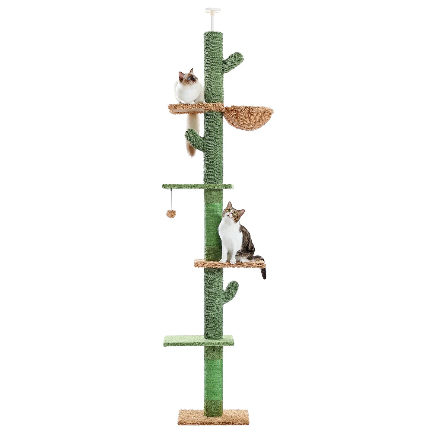 5-Tier Cat Tree Tower Indoor Climbing Scratching Post Hammock