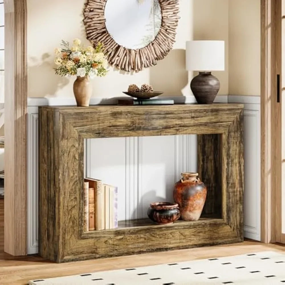Console Table for Entryway 47 Inch Farmhouse Wood Style Sofa Table