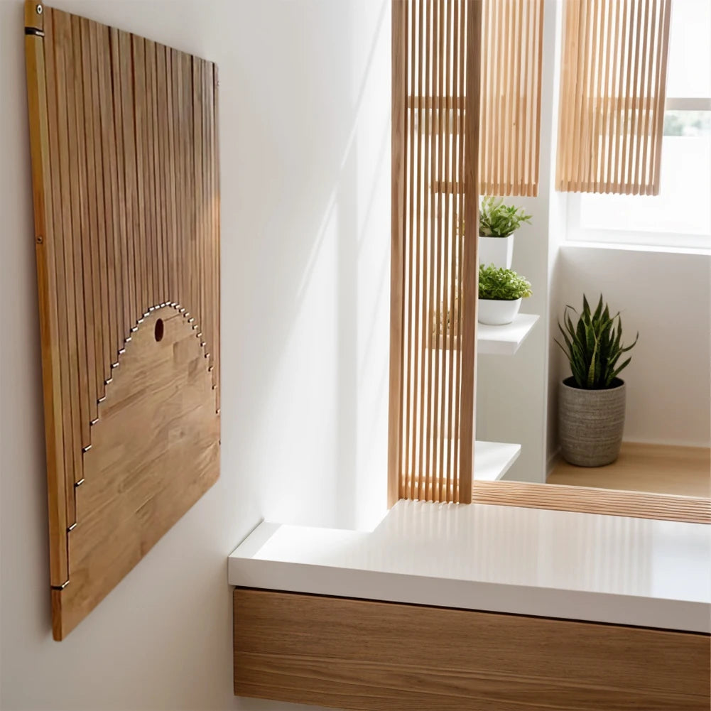 Minimalist Wall Mounted Computer Desk Solid Wood Folding Office Table