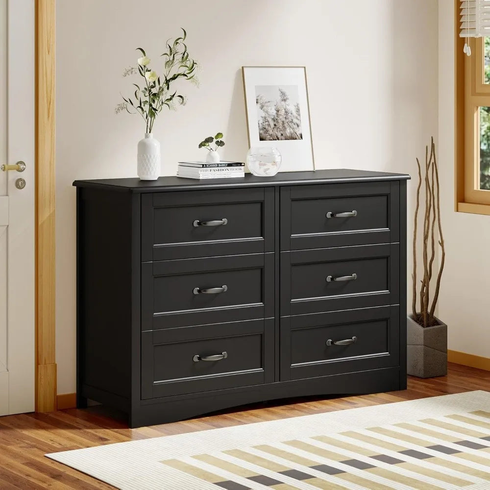 6 Drawer Dresser Chest of Drawers Bedroom Storage Furniture Kids Room