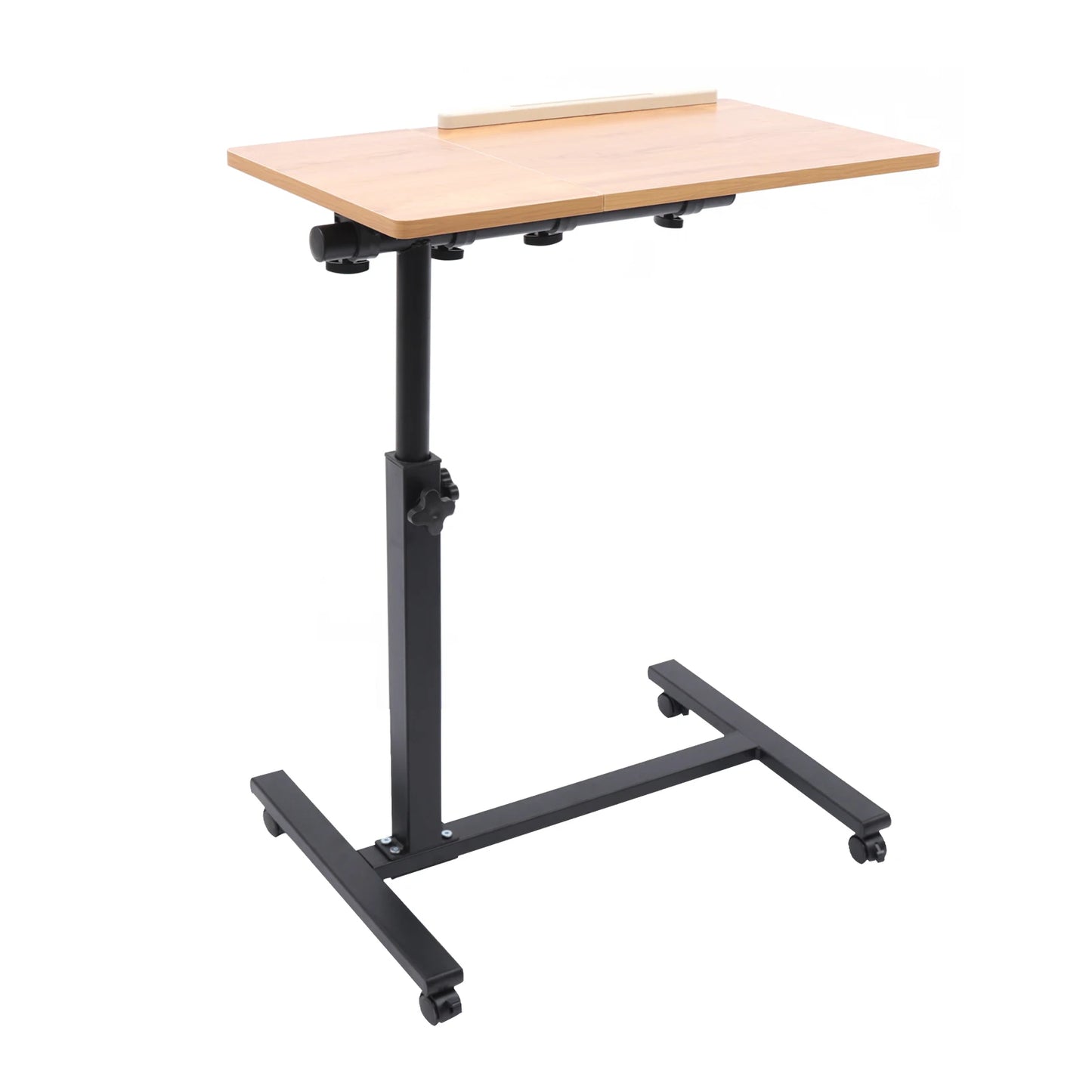 Adjustable Laptop Desk Rolling Mobile Stand 360° Rotating Workstation