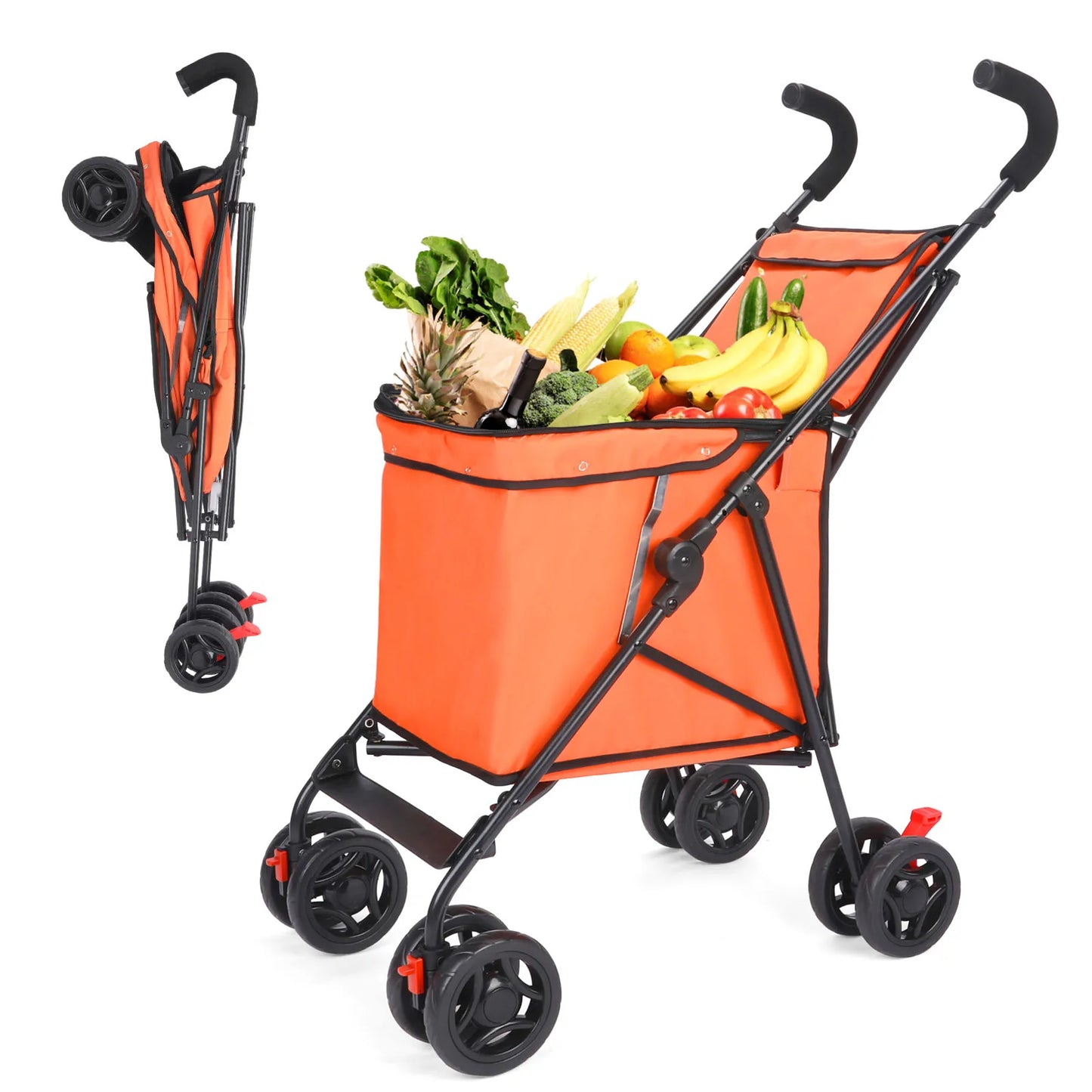 Multifunctional Folding Cart Pet Stroller Lightweight Market Trolley