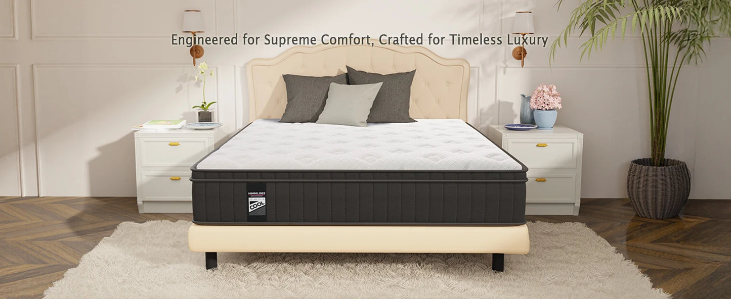 Ljustra 10 Inch Hybrid Queen Mattress with Memory Foam and Pocket Springs