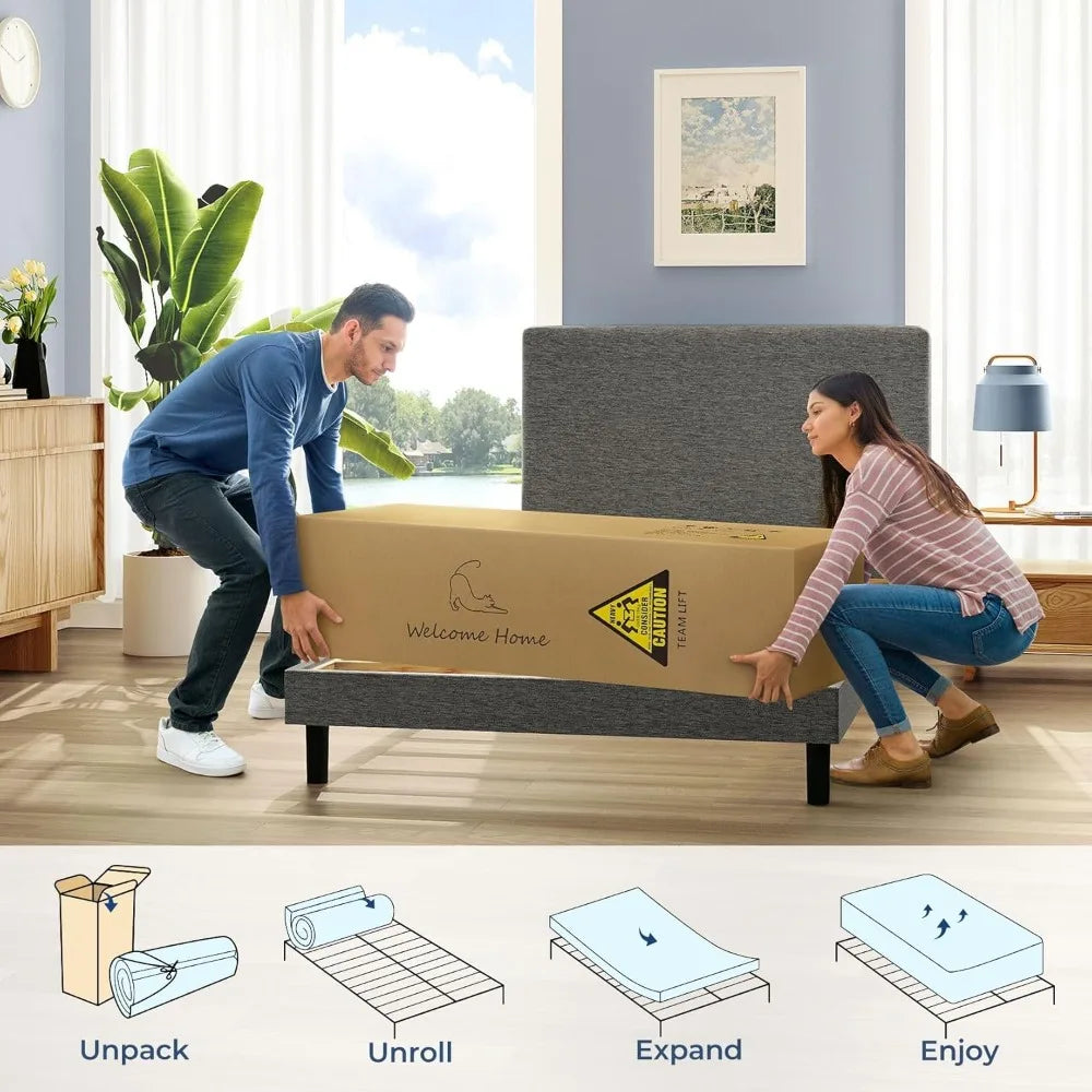 Ljustra Queen Mattress 14 Inch Hybrid Memory Foam Pocket Spring