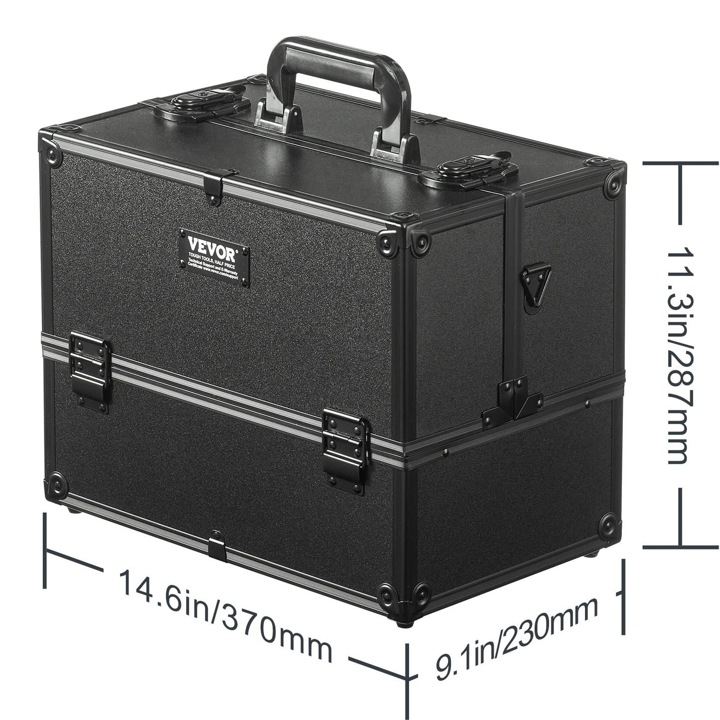 SucceBuy Professional Makeup Train Case Extra Large Rolling Storage Case