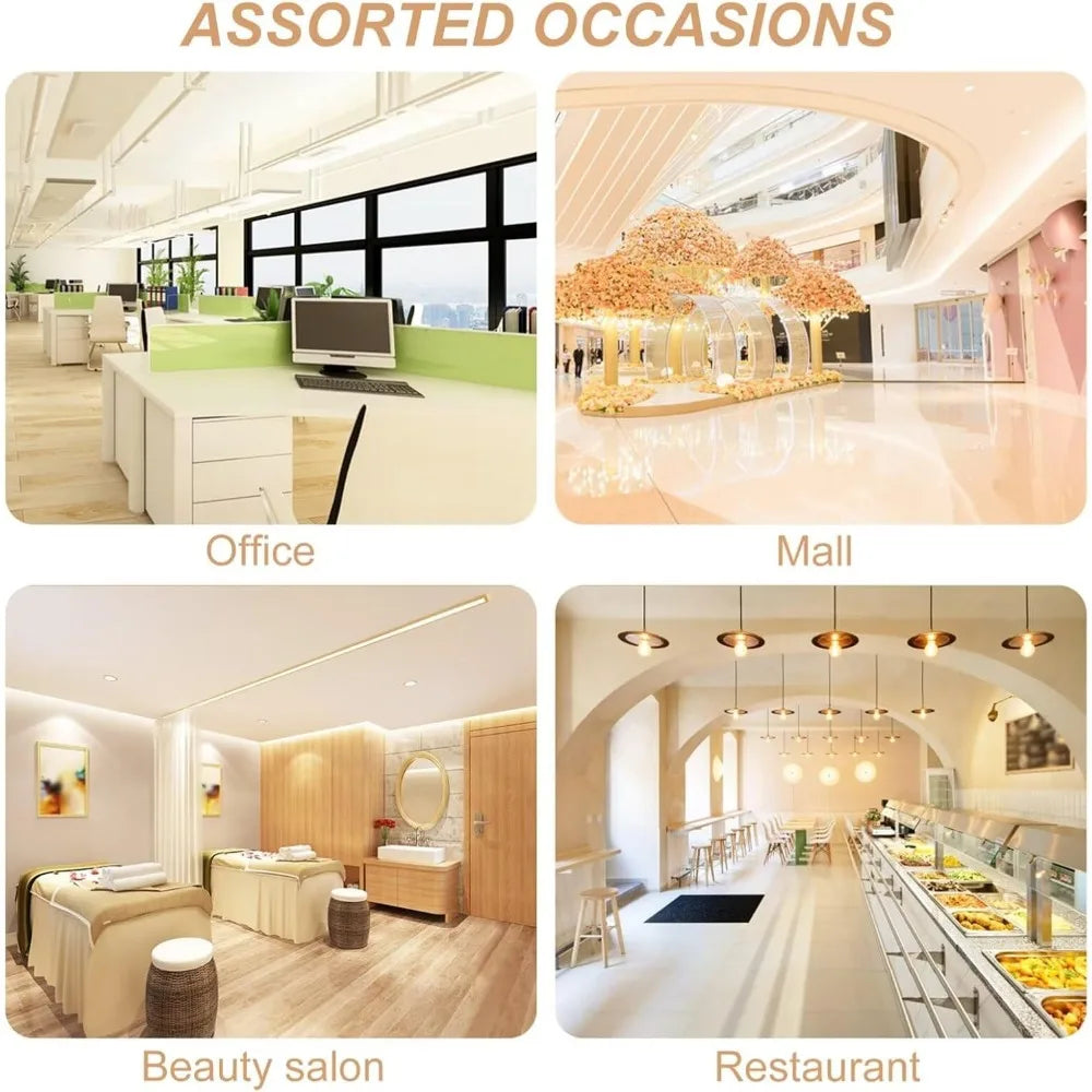 Modern L Shaped Reception Desk with LED Lights Office Front Counter