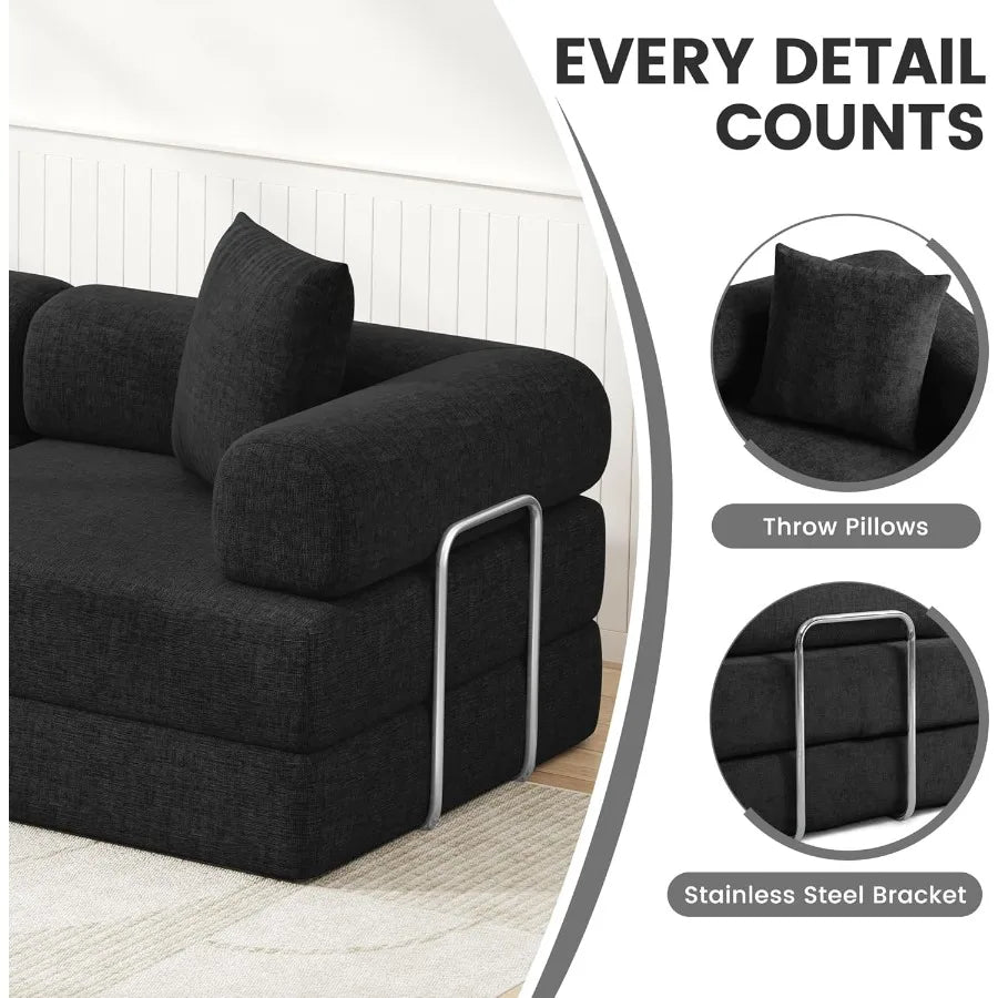 Folding S Sofa Bed Convertible Foam Floor Mattress Loveseat Couch