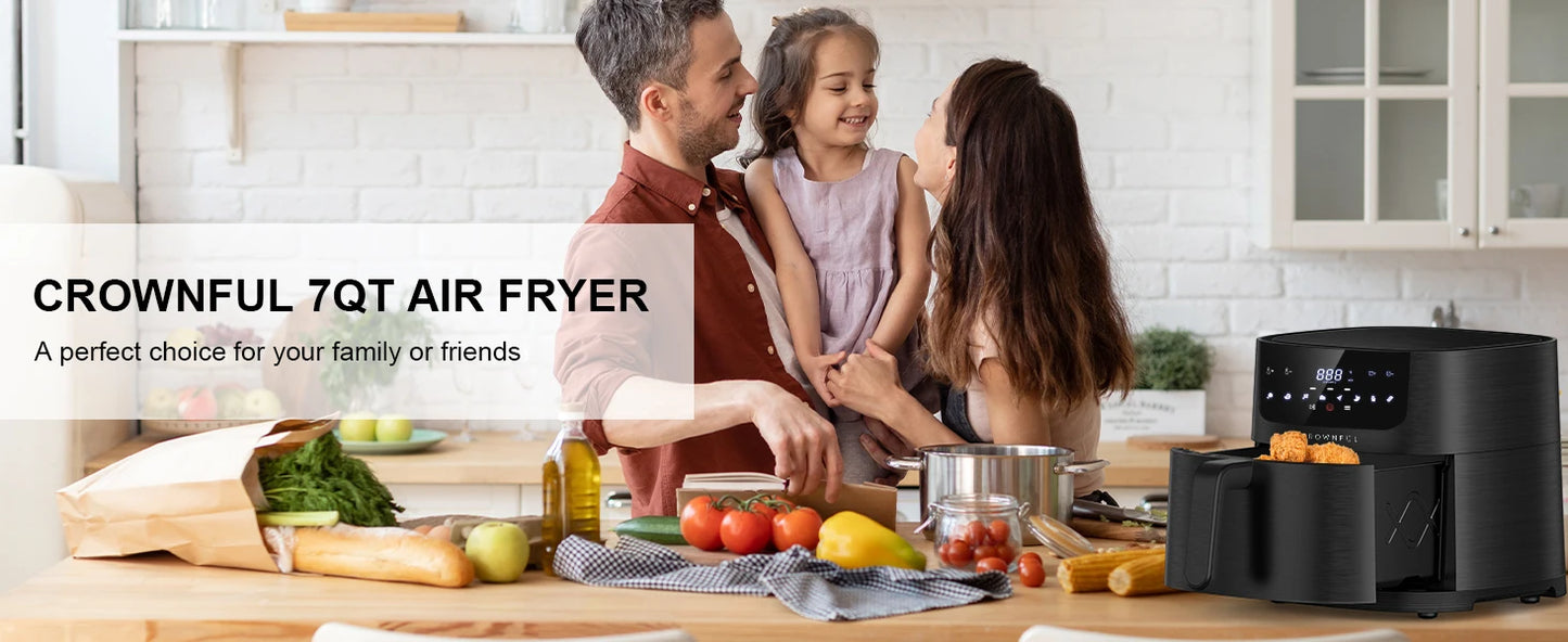 Ljustra 7L Touch Screen Air Fryer with 8 Cooking Programs Oilless Cooker