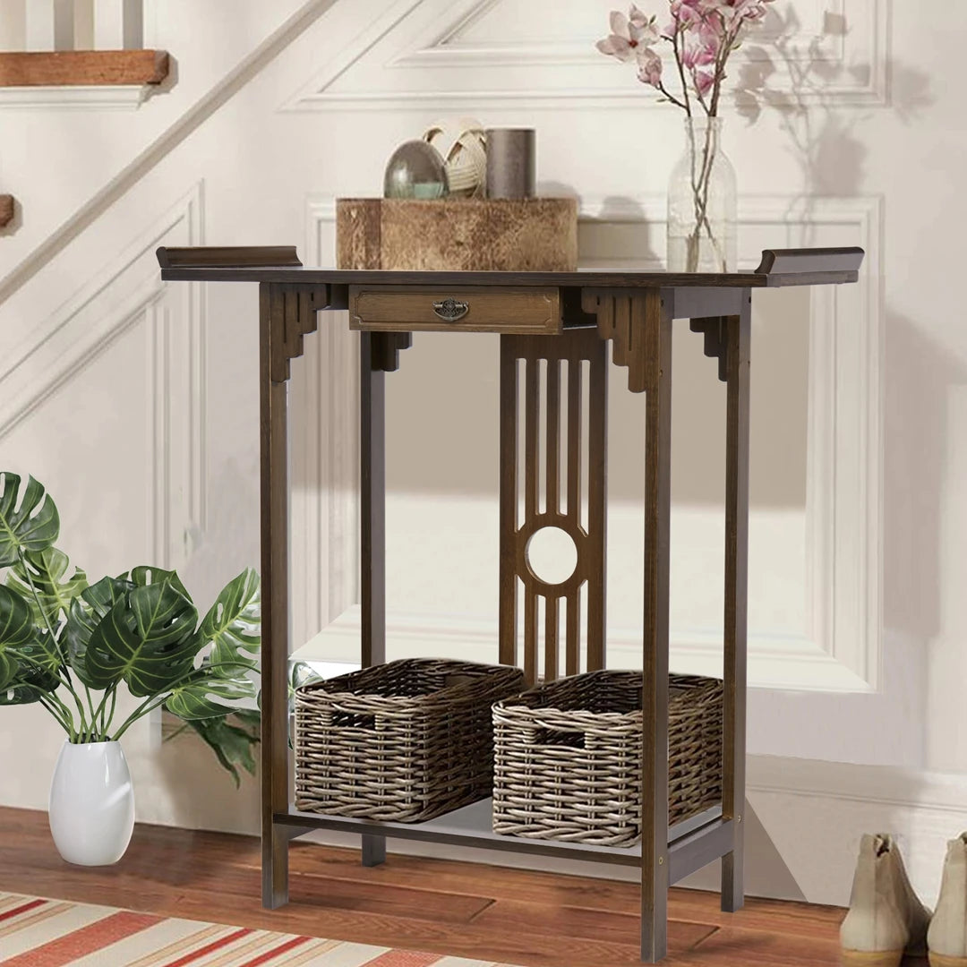 Modern Console Table with Drawer for Entryway Hallway Living Room